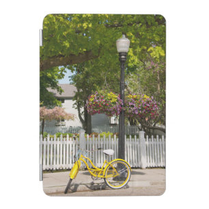 USA, Michigan, Mackinac Island. Yellow Bike iPad Mini Cover