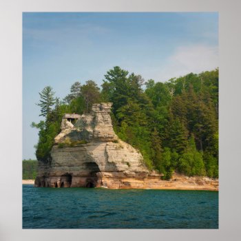 Usa  Michigan. Miner's Castle Rock Formation 2 Poster by OneWithNature at Zazzle