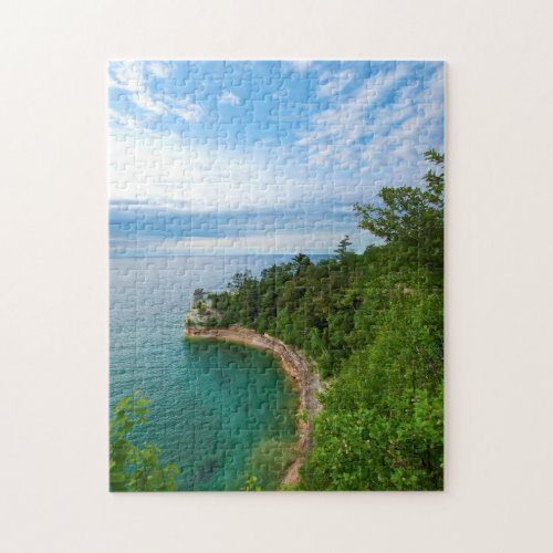 USA Michigan Miners Castle Rock Formation 3 Jigsaw Puzzle