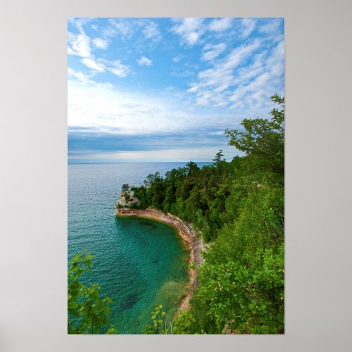 USA Michigan Miners Castle Rock Formation 3 Poster