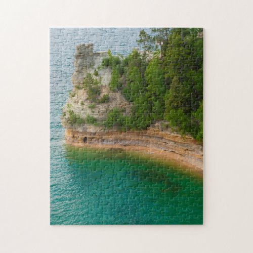 USA Michigan Miners Castle Rock Formation Jigsaw Puzzle