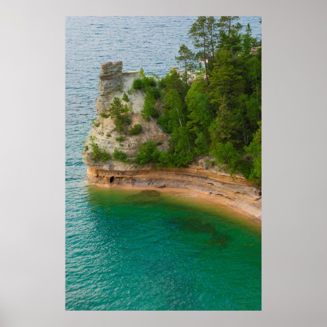 USA, Michigan. Miner's Castle Rock Formation Poster (Front)