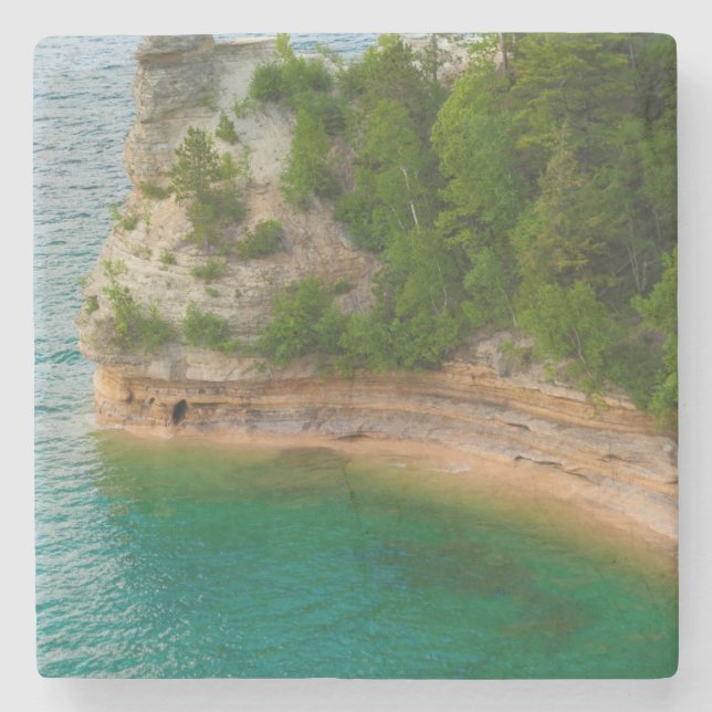 USA, Michigan. Miner's Castle Rock Formation Stone Coaster (Front)