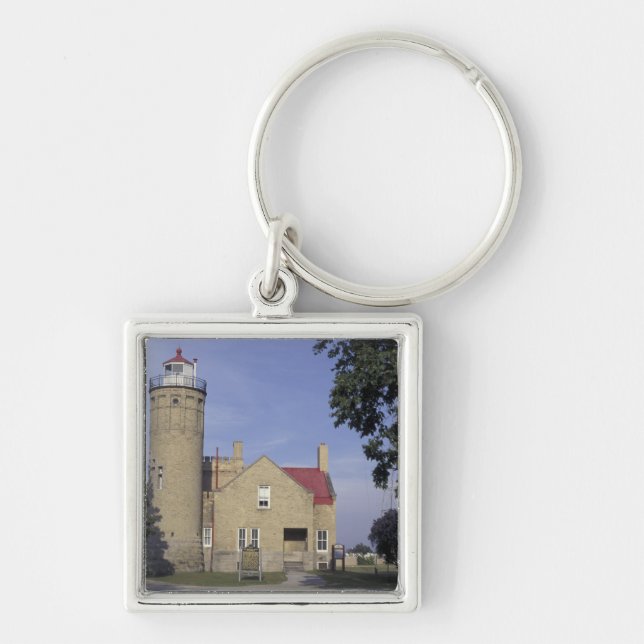 USA, Michigan Old Mackinac Point Lighthouse Keychain (Front)