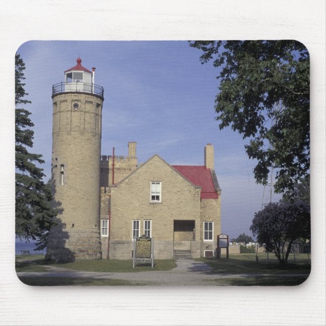 USA, Michigan Old Mackinac Point Lighthouse Mouse Pad (Front)