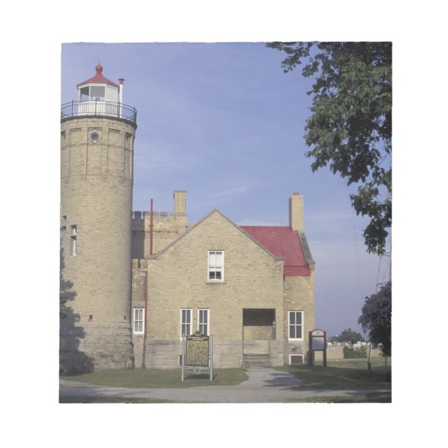 USA, Michigan Old Mackinac Point Lighthouse Notepad (Front)