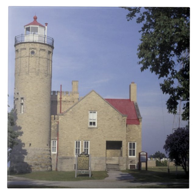 USA, Michigan Old Mackinac Point Lighthouse Tile (Front)