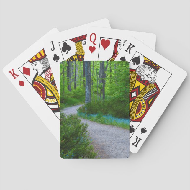 USA, Michigan. Path Thru The Woods Poker Cards (Back)