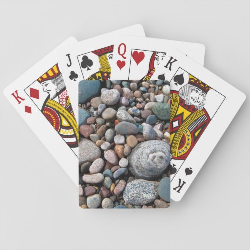 USA Michigan Polished Pebbles On The Shore Poker Cards