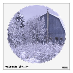 USA, Michigan, Rochester Hills. Snowy blue Wall Decal