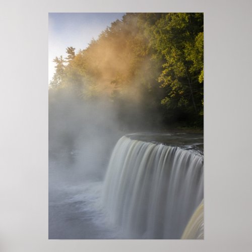 USA Michigan Upper Peninsula Autumn sunrise Poster