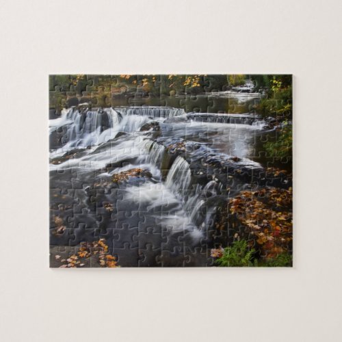 USA Michigan Upper Peninsula Bond Falls and Jigsaw Puzzle