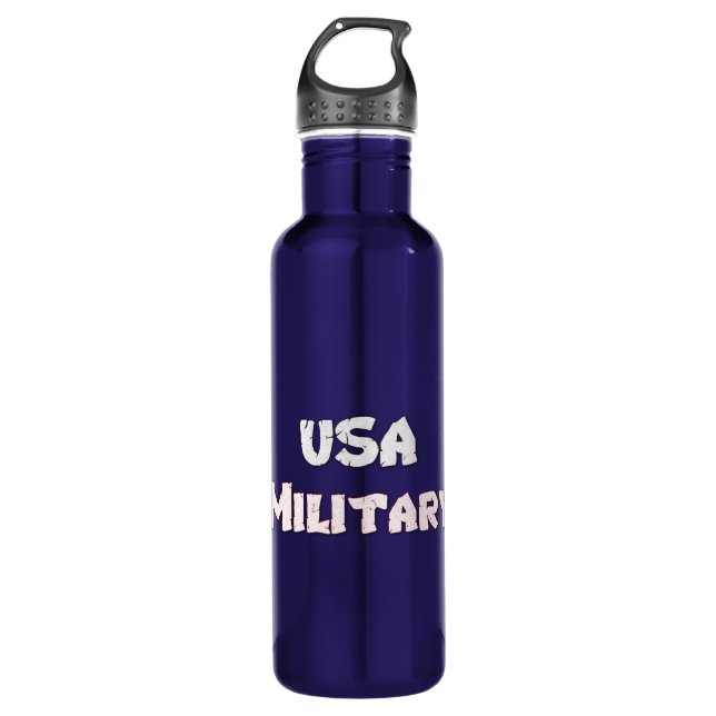 USA Military American Stainless Steel Water Bottle (Front)