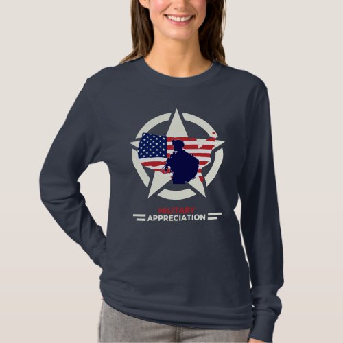 USA Military appreciation T_Shirt