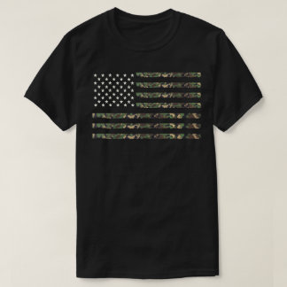 USA Military Camo Flag  T-Shirt