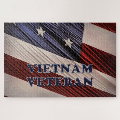 USA Military Patriotic Flag Vietnam Veteran Jigsaw Puzzle