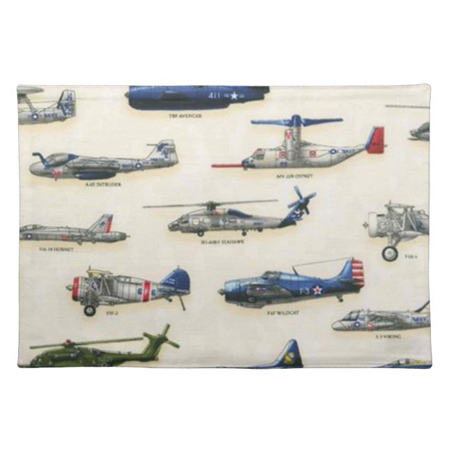 USA Military Patriotic Planes Placemat (Front)