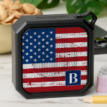 USA Military Personalized Monogram American Flag Bluetooth Speaker