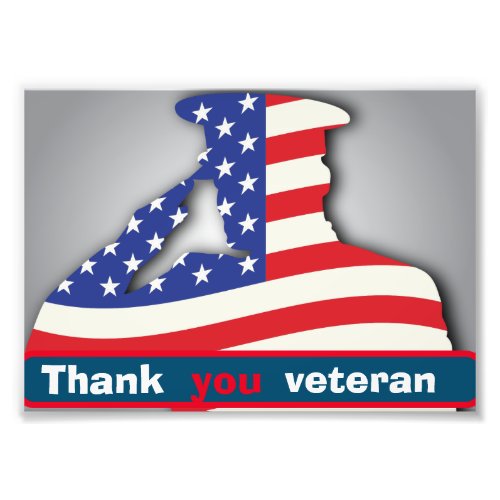 USA military thank you veterans veterans day  Photo Print