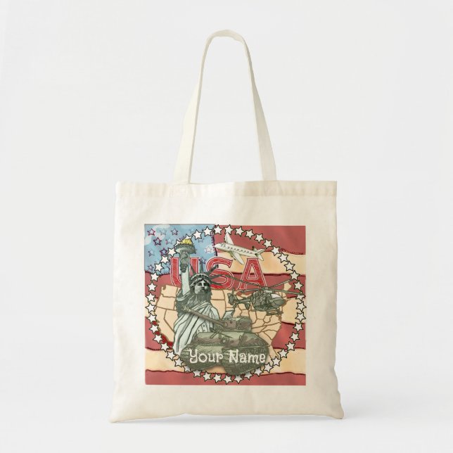 USA  Military  Tote Bag (Front)