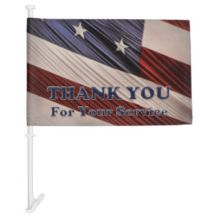 USA Military Veterans Patriotic Flag Thank You