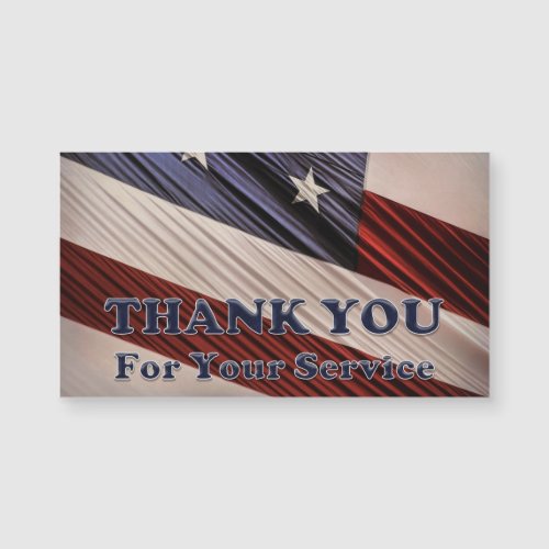 USA Military Veterans Patriotic Flag Thank You