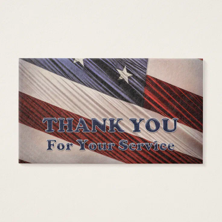 USA Military Veterans Patriotic Flag Thank You | Zazzle