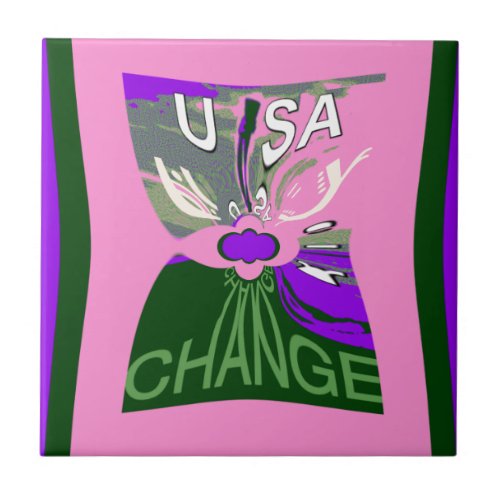 USA Millennial pink change vector Inspirational  Tile