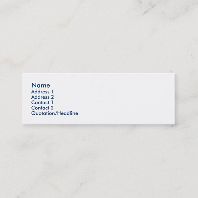 USA MINI BUSINESS CARD (Front)