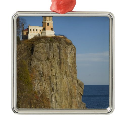 USA, Minnesota.  Split Rock Lighthouse on Lake Metal Ornament