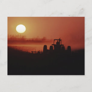 USA, Mississippi, disking cotton field Postcard