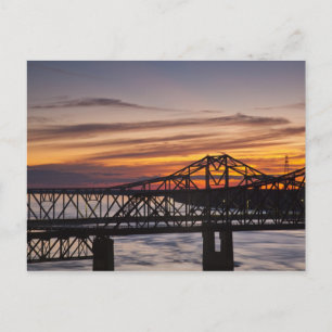 USA, Mississippi, Vicksburg. I-20 Highway and Postcard