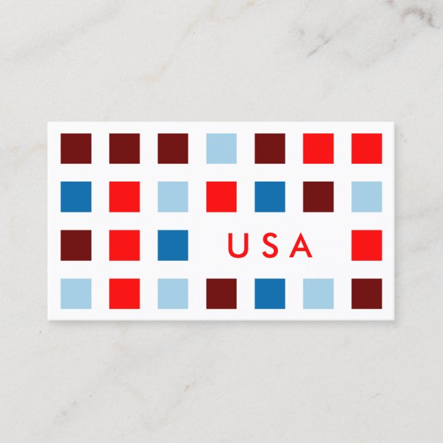 USA mod squares Business Card (Front)