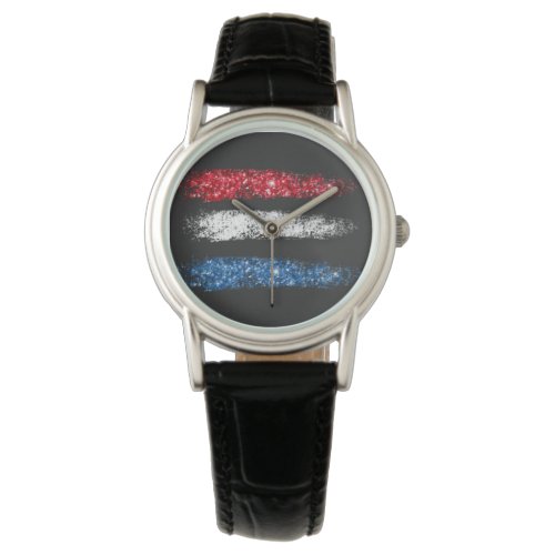  USA _ Modern Simple Abstract American Flag Watch