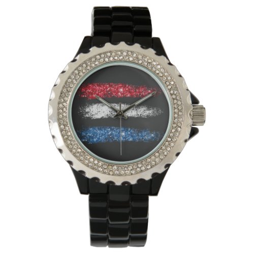  USA   Modern Simple Abstract American Flag Watch