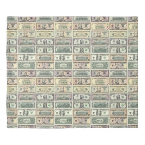 usa money pattern dollar currency bill united stat duvet cover