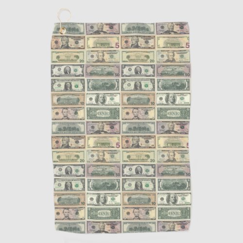 usa money pattern dollar currency bill united stat golf towel