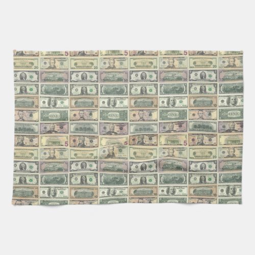usa money pattern dollar currency bill united stat kitchen towel