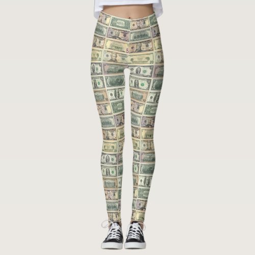 usa money pattern dollar currency bill united stat leggings