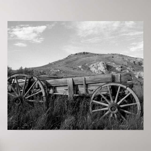 USA, Montana, Bannack State Park Old wagon made Poster (Front)