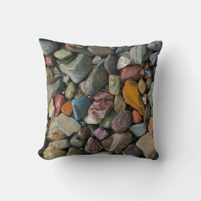 USA, Montana, Glacier National Park, Stones Throw Pillow (Front)