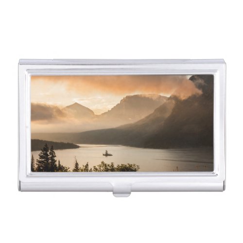 USA Montana Glacier National Park Sunrise Business Card Holder