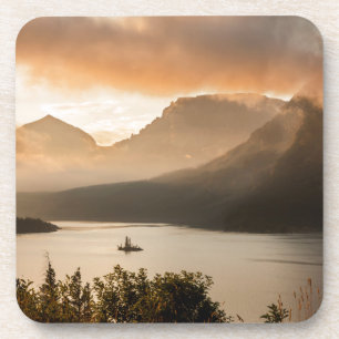 USA, Montana, Glacier National Park. Sunrise Drink Coaster