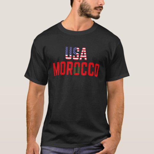 Usa Morocco Moors Peace Moorish Morocco American F T_Shirt