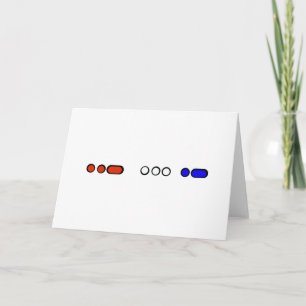 USA Morse Code Colored Note Card