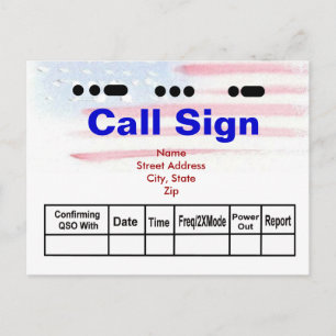 USA Morse Code & Watercolor Flag QSL Cards