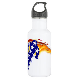 USA Motorcross Rider Water Bottle