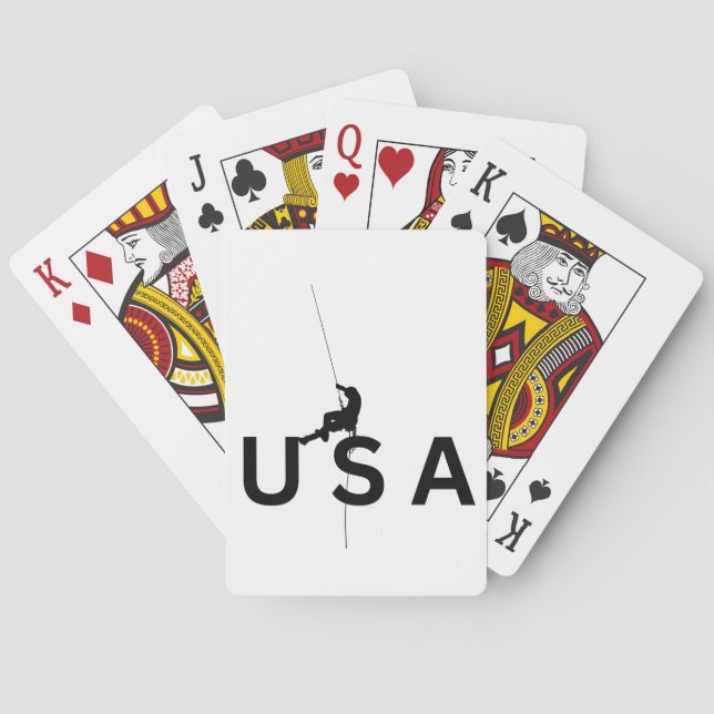 USA mountain climbing Poker Cards (Back)