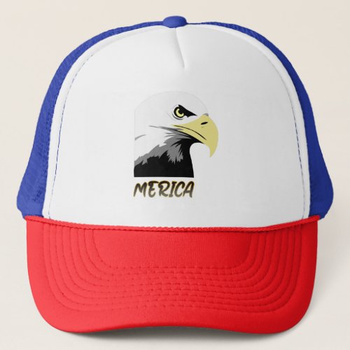 USA Mullet Eagle Patriotic 80s Eagle of _ Merica  Trucker Hat