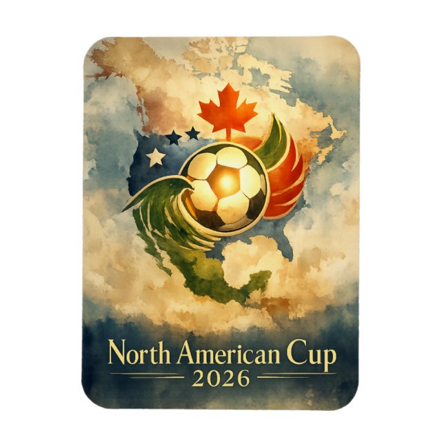 USA MX CA Fine Art Wall Art World Cup  Magnet (Vertical)